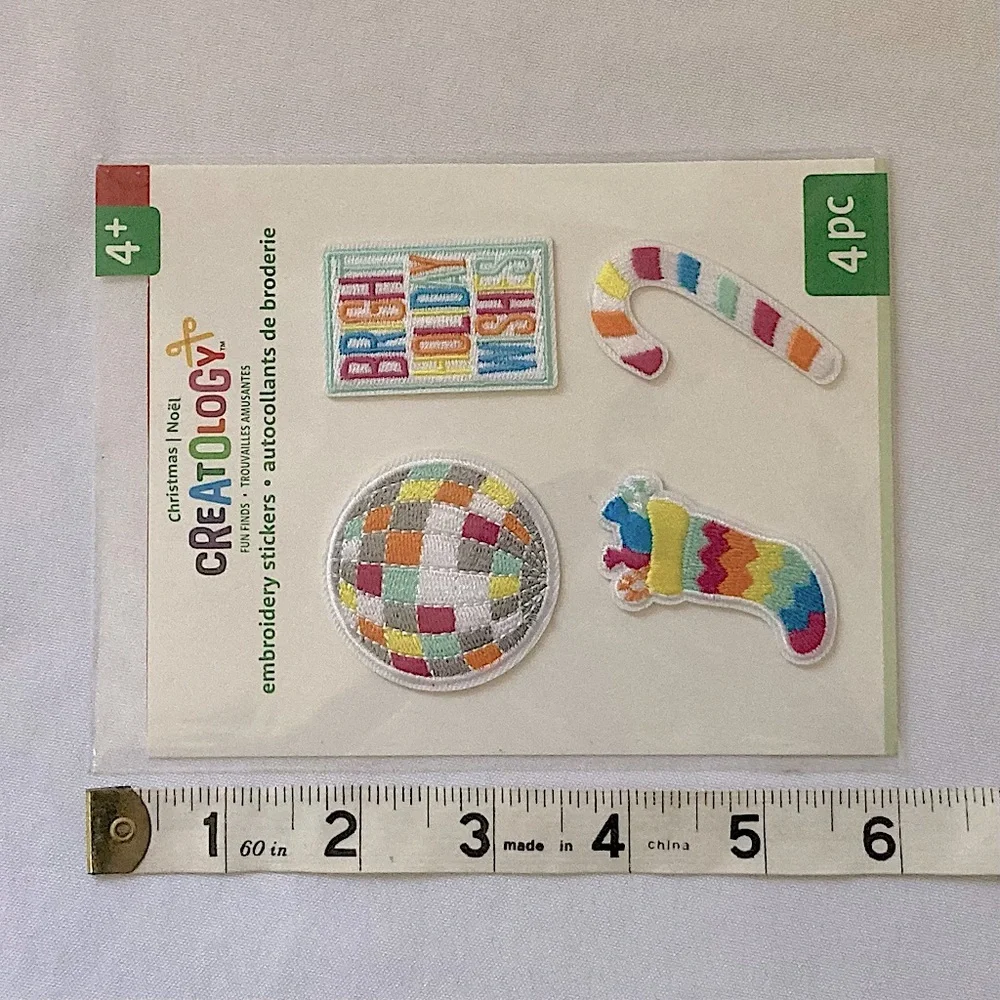 ⭐️ Creatology Multicolored Christmas Embroidery Stickers